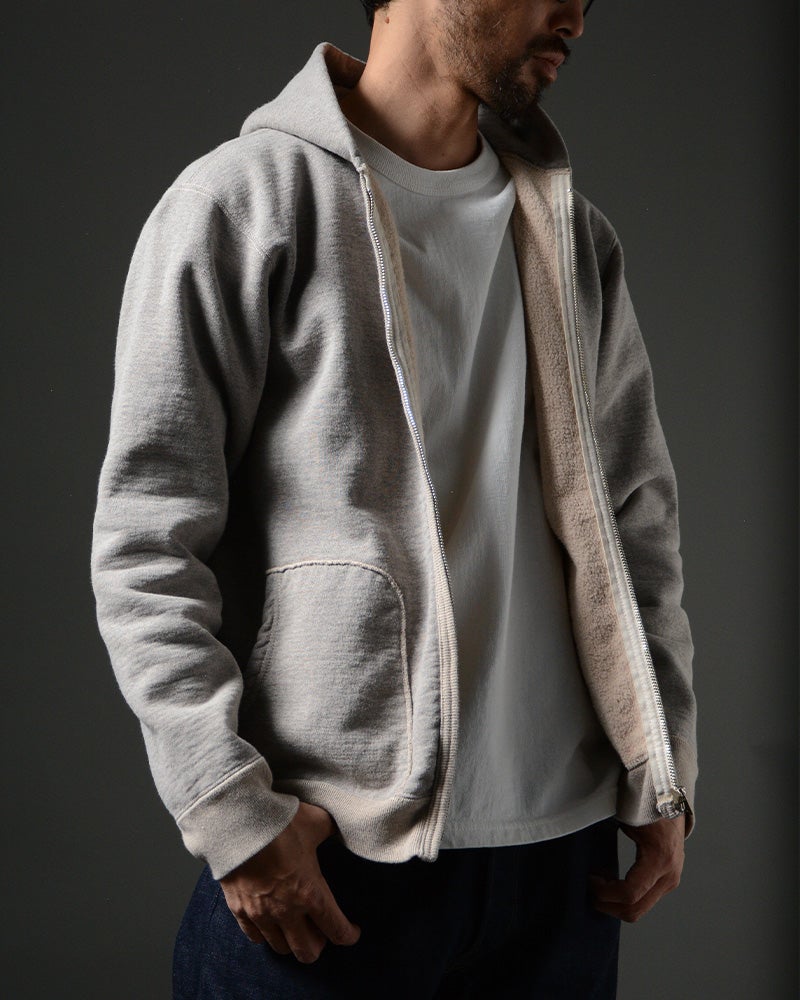 雰囲気系USA製ナイロンフーディー光沢シェル フルジップパーカー極太アーム古着 SPZ-00[FULLZIP PARKA PLAIN] | デラックスウエア公式オンラインストア