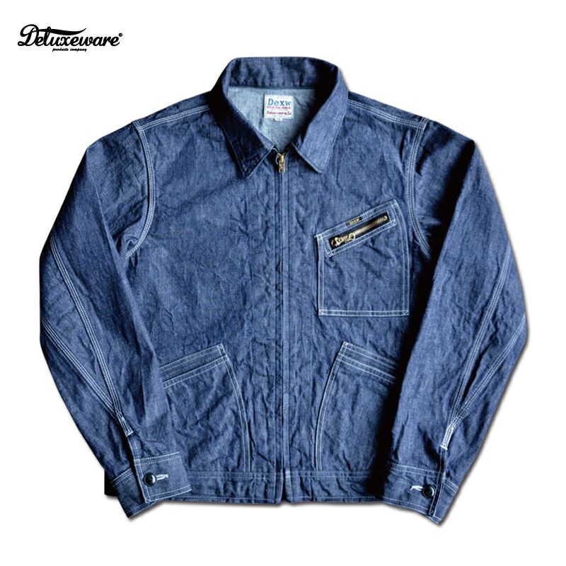限定 デラックスウエア DX091B 刺繍 ジェルトデニムジャケット XL DX091B [DENIM JACKET] | デラックスウエア公式オンラインストア