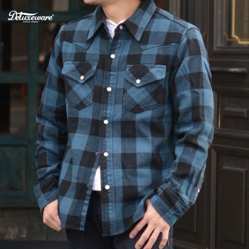 トップス DELUXEWARE \"50s BUFFALO CHECK\" DELUXEWARE（デラックスウエア） ネルシャツ 50s BUFFALO CHECK 長袖