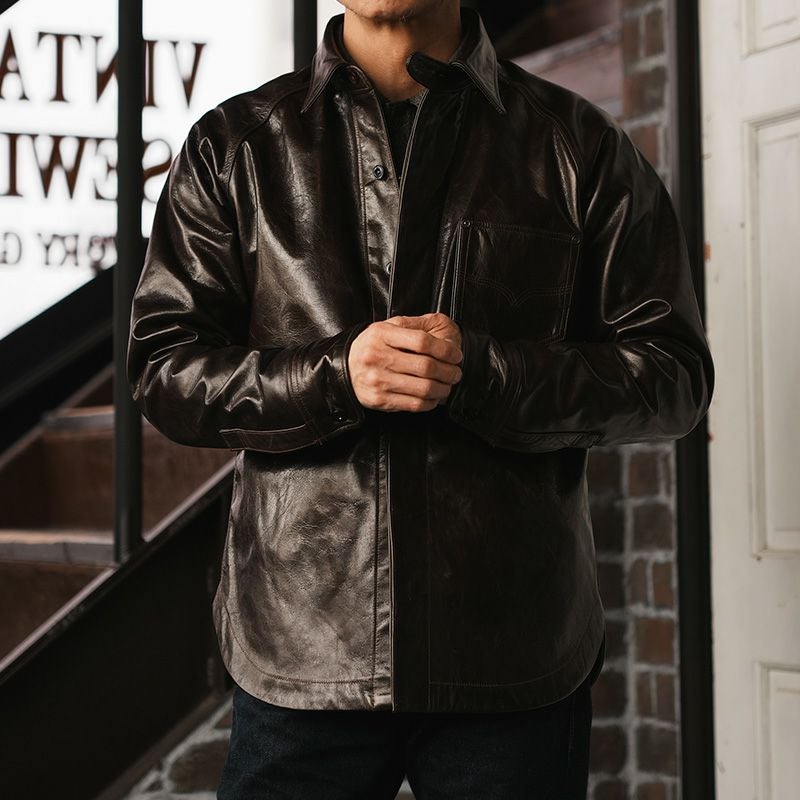 7648A[40s LEATHER SHIRT] | デラックスウエア公式オンラインストア