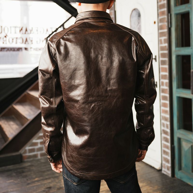 7648A[40s LEATHER SHIRT] | デラックスウエア公式オンラインストア