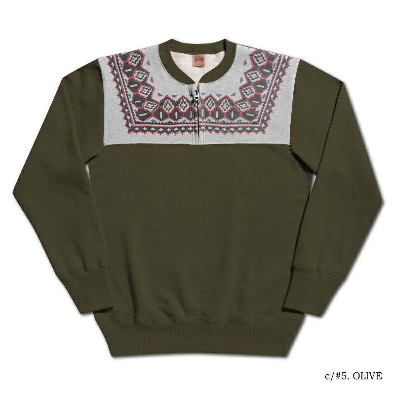 美品　DELUXEWARE スノーハーフジップ　L デラックスウェア　雪柄 S105-24A[SNOW HALF ZIP] | デラックスウエア公式オンラインストア