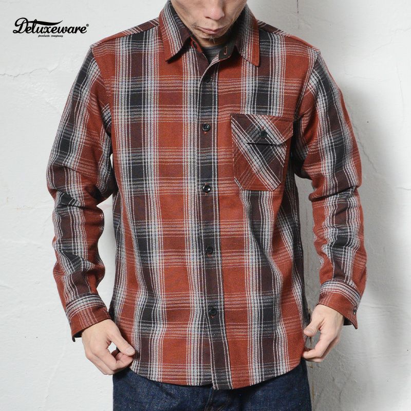 HV-59[OMBRE HEAVY NEL SHIRT] | デラックスウエア公式オンラインストア