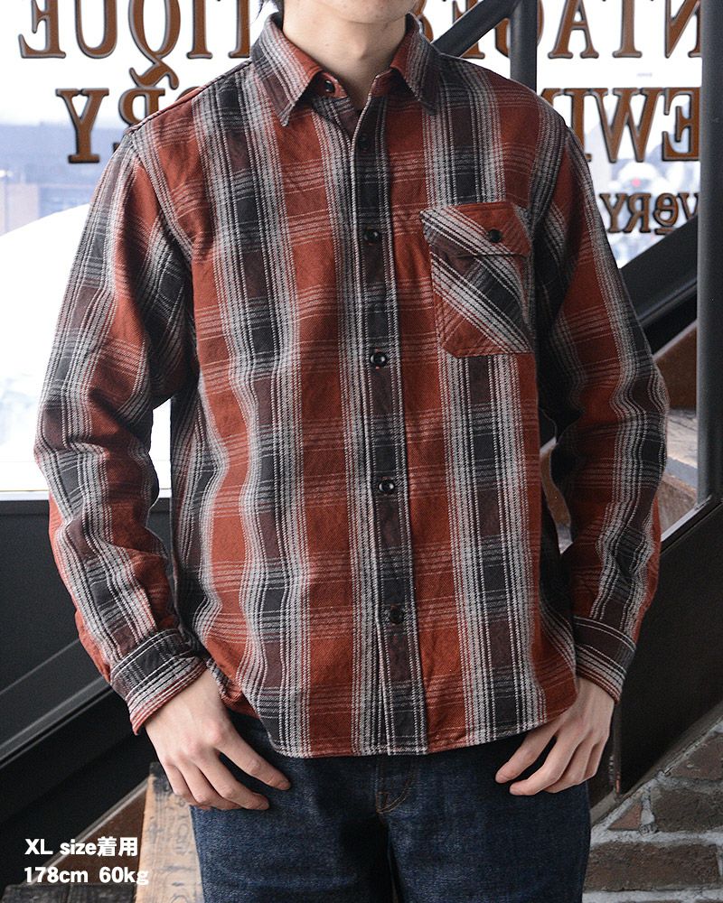 HV-59[OMBRE HEAVY NEL SHIRT] | デラックスウエア公式オンラインストア