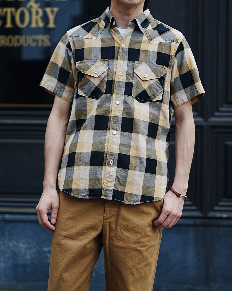 ボーンマス ウィルシャー 32番 シャツ WWS-32S[WESTERN CHECK SHIRT] | デラックスウエア公式オンラインストア